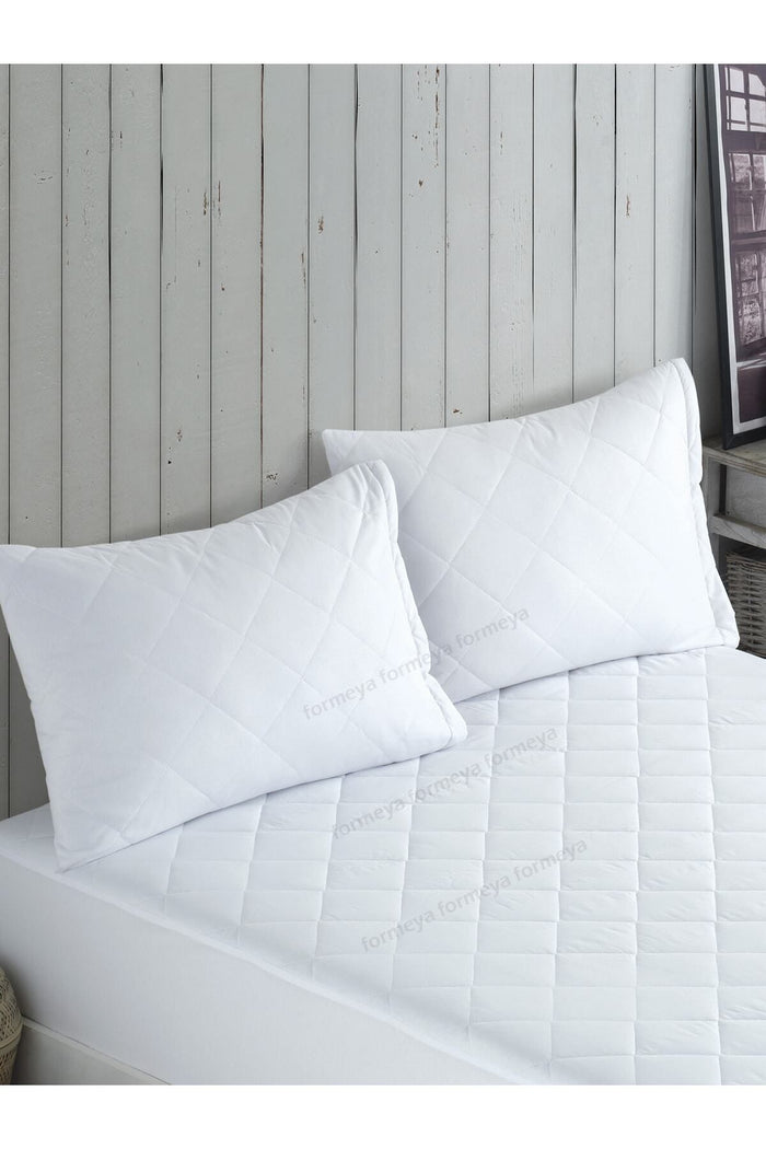 HELDENA Kissenschoner 2er-Set – Mikrofaser gesteppt mit Reißverschluss, 50×70 cm