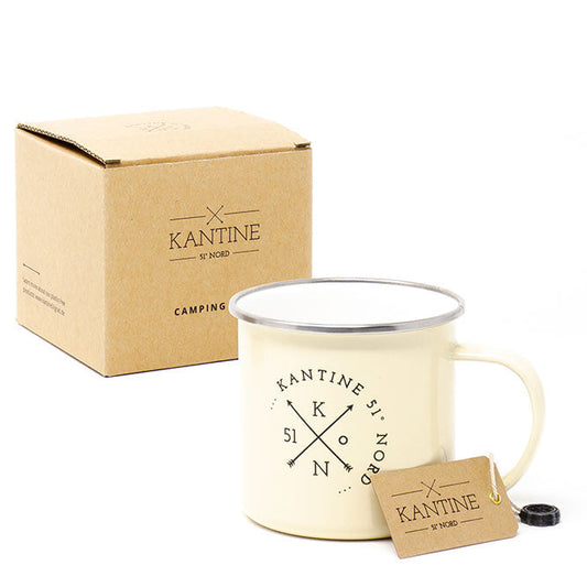 HELDENA Campingtasse 450 ml aus Emaille für Kaffee Tee und Outdoor Touren