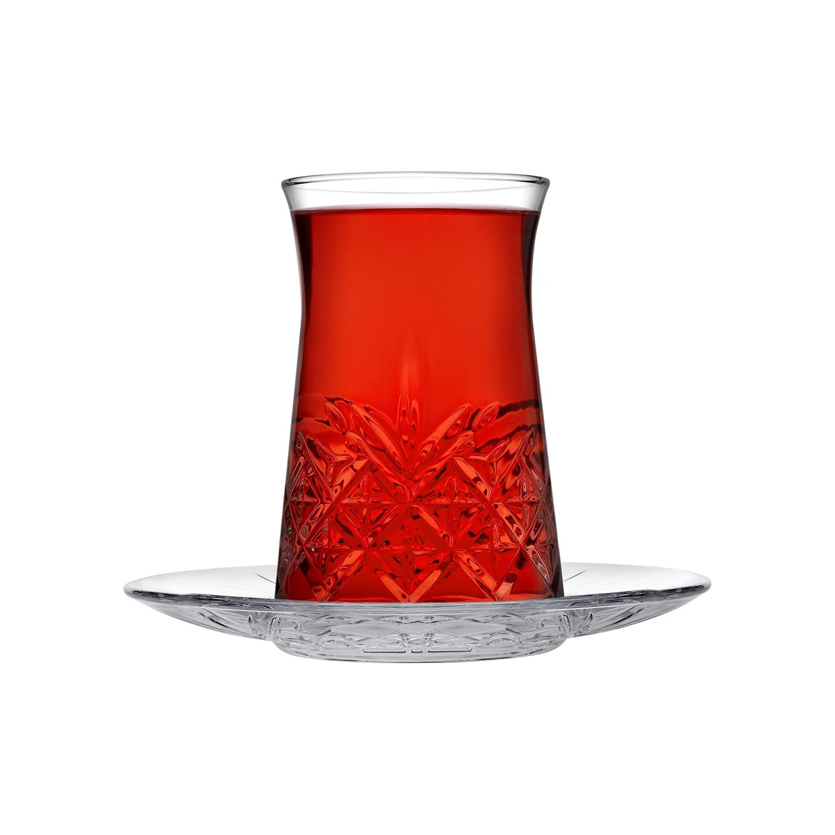 Pasabahce Timeless Teegläser 160 ml 12er Set mit Facettenschliff für türkischen Tee