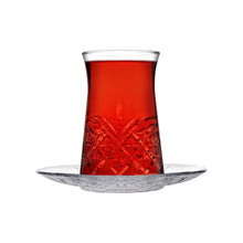 Pasabahce Timeless Teegläser 160 ml 12er Set mit Facettenschliff für türkischen Tee