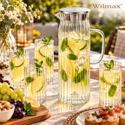 Wilmax Glas 350 ml 6er-Set Transparent Borosilikatglas – Anwendungs- oder Detailansicht; Lieferumfang: 6 Stück