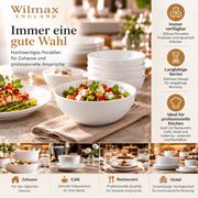 Wilmax Schale 11 cm 300 ml 6er-Set Weiß Porzellan – Anwendungs- oder Detailansicht; Lieferumfang: 6 Stück