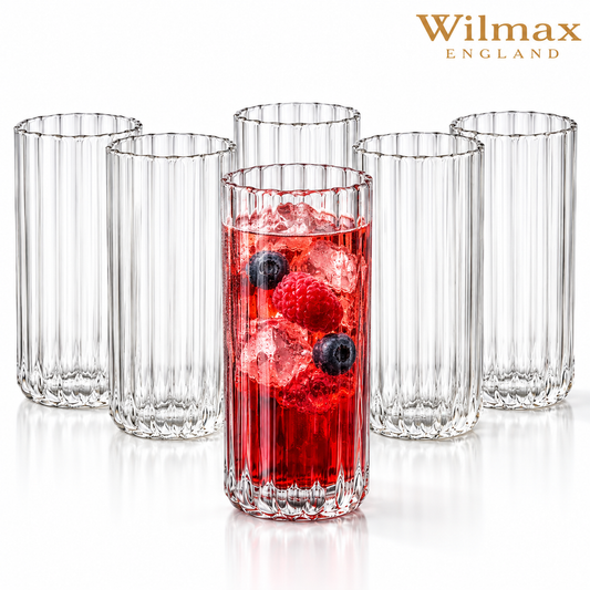 Wilmax Glas 350 ml 6er-Set Transparent Borosilikatglas