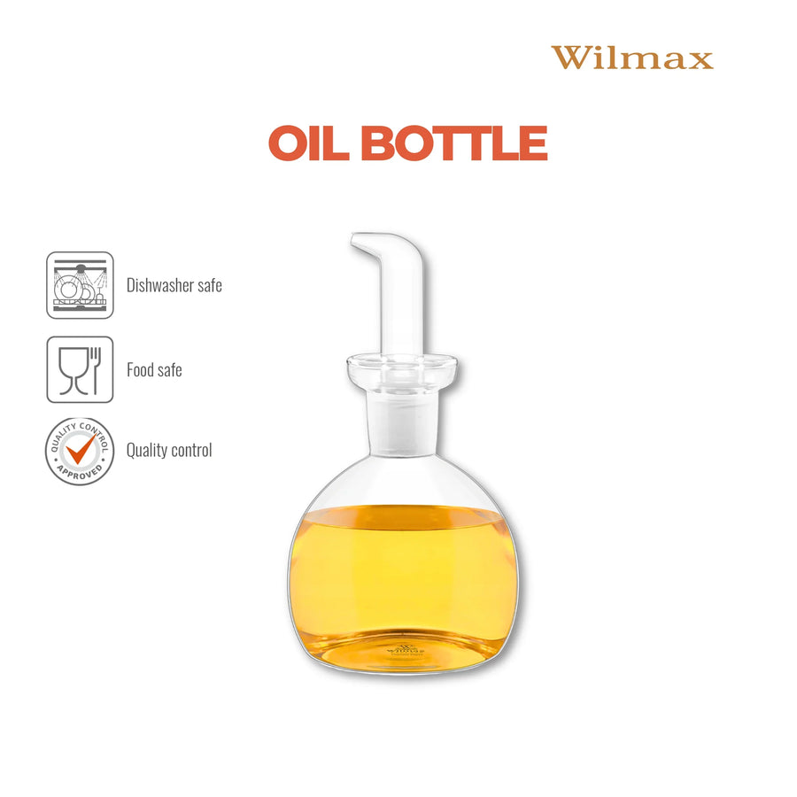 Wilmax Ölflasche 500 ml Transparent Glas – Anwendungs- oder Detailansicht; Lieferumfang: 1 Stück