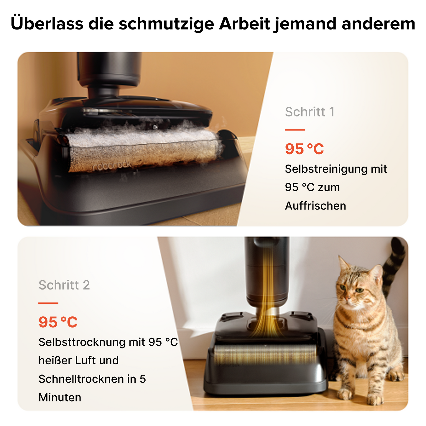 Selbstreinigungsstation F25 ACE Pro Heißlufttrocknung Walze hygienisch