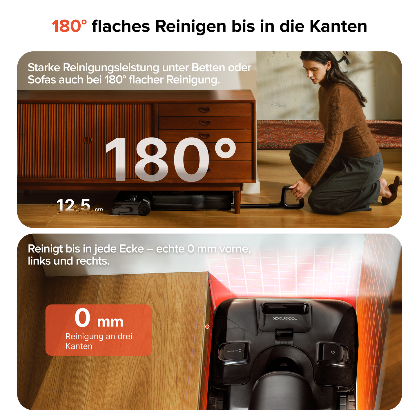 F25 ACE Pro 180° absenkbar reinigt unter Sofa Möbeln problemlos
