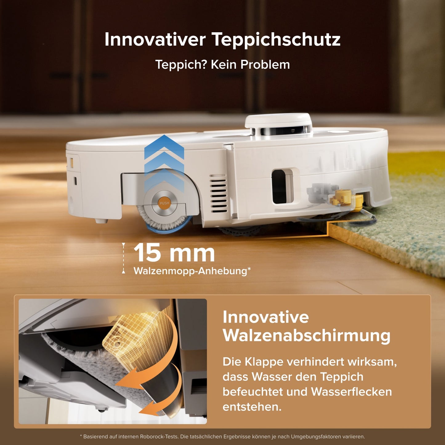 Roborock Qrevo Curv 2 Flow Saug- und Wischroboter mit Heißwasser-Station