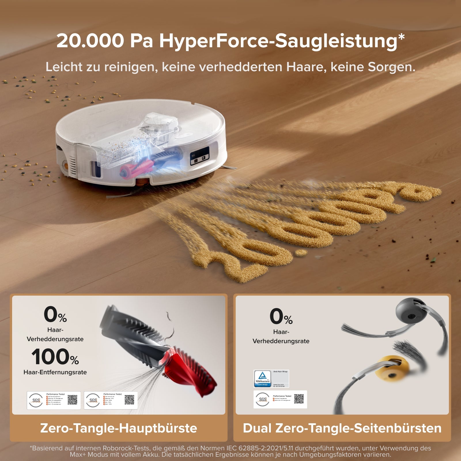 Roborock Qrevo Curv 2 Flow Saugroboter mit 20.000 Pa und Curv-Dockingstation