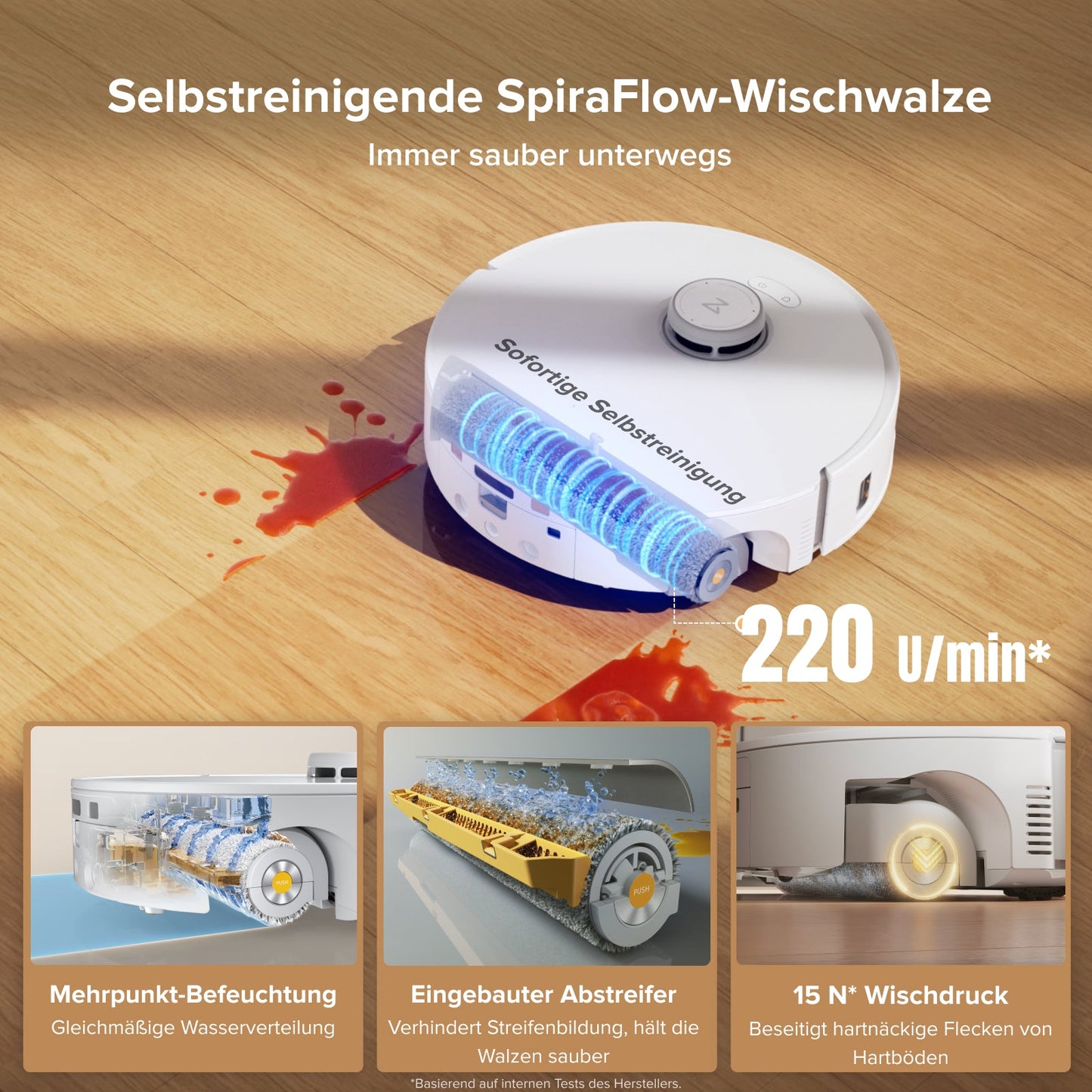 Roborock Qrevo Curv 2 Flow Saug- und Wischroboter mit Wischwalze