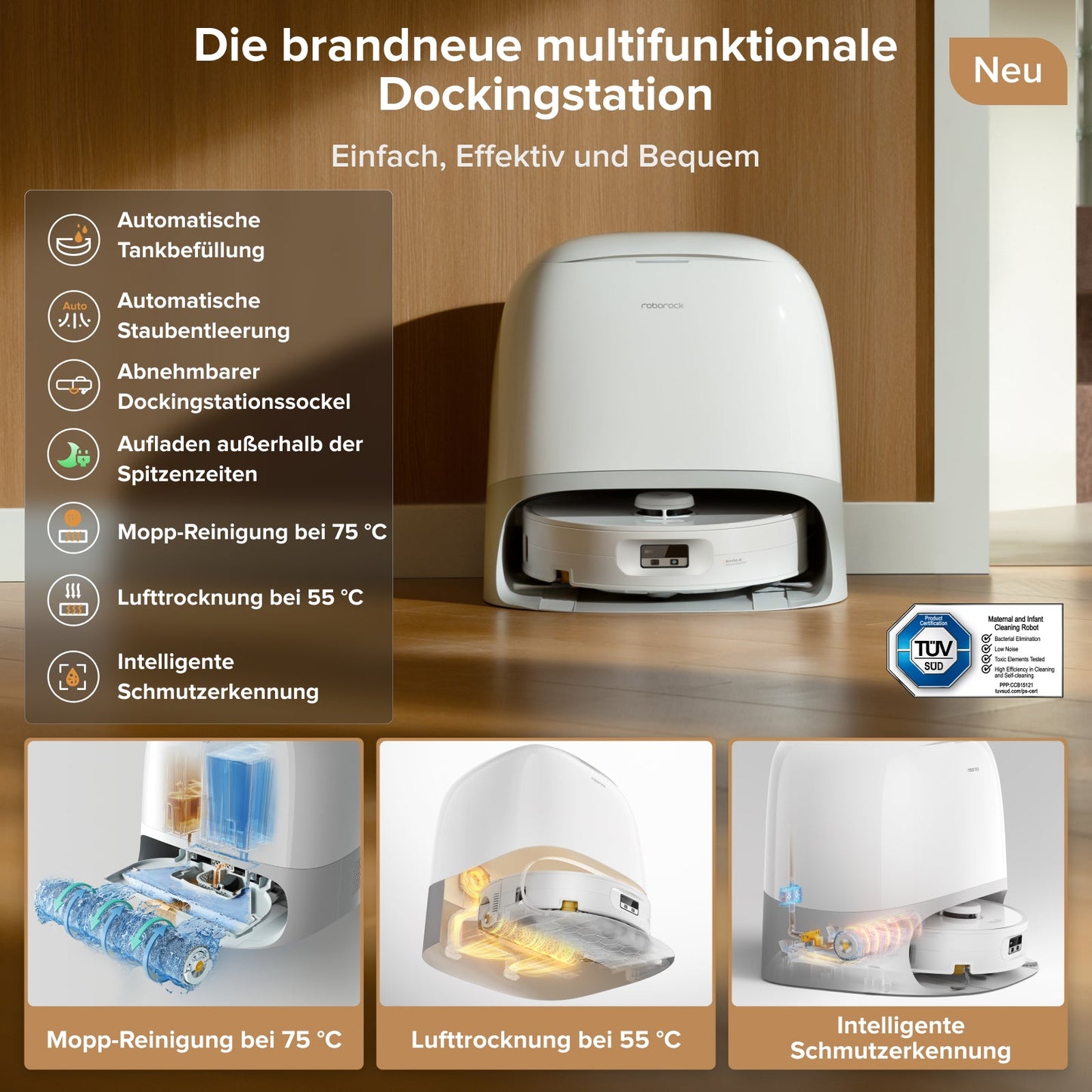 Roborock Qrevo Curv 2 Flow Saug- und Wischroboter mit Wischwalze