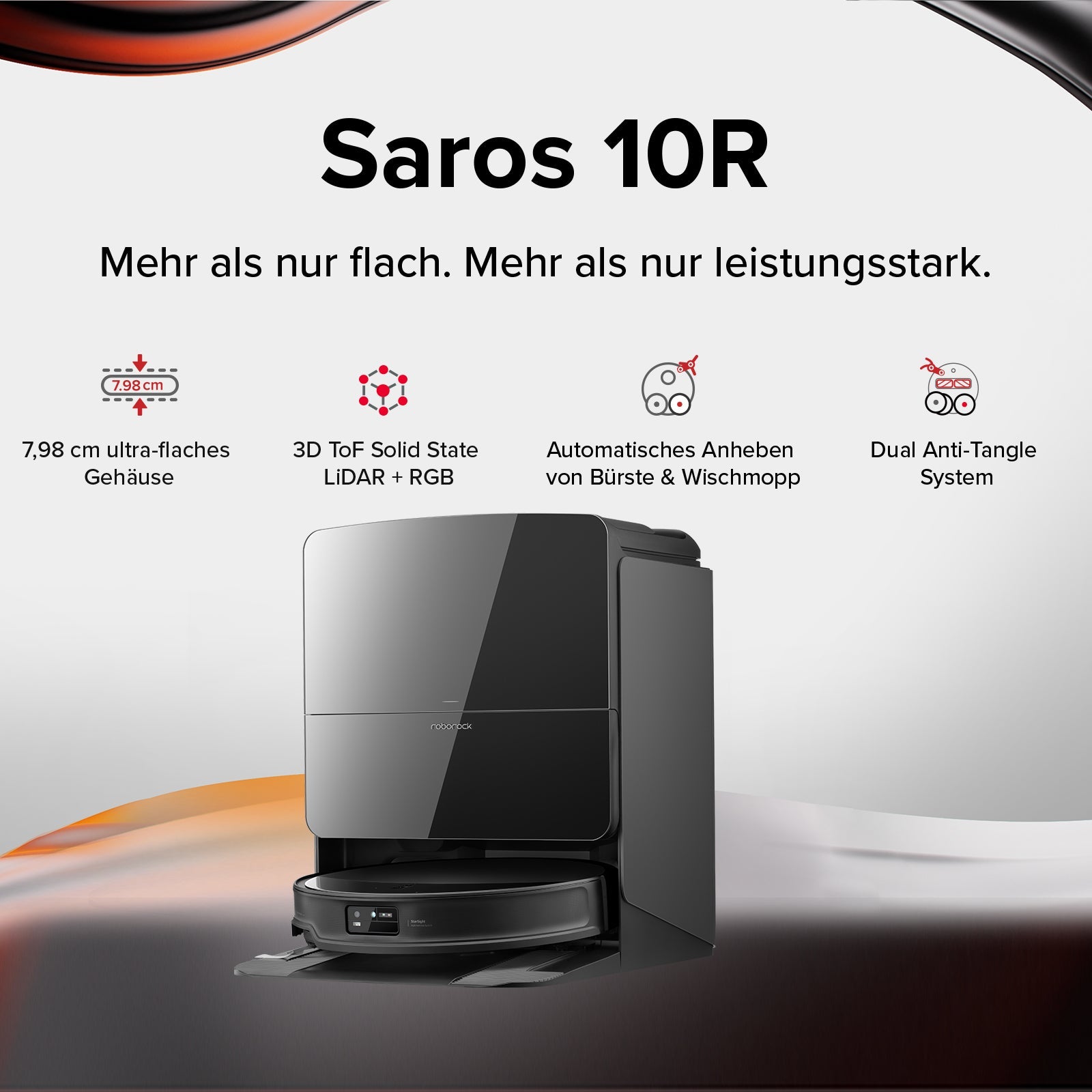 Saros 10R StarSight 2.0 Navigation 3D-ToF ohne Laserturm Frontansicht