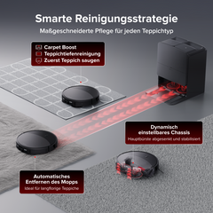 Roborock Saros 20 mit Wischfunktion und StarSight-Navigation, ultraflach