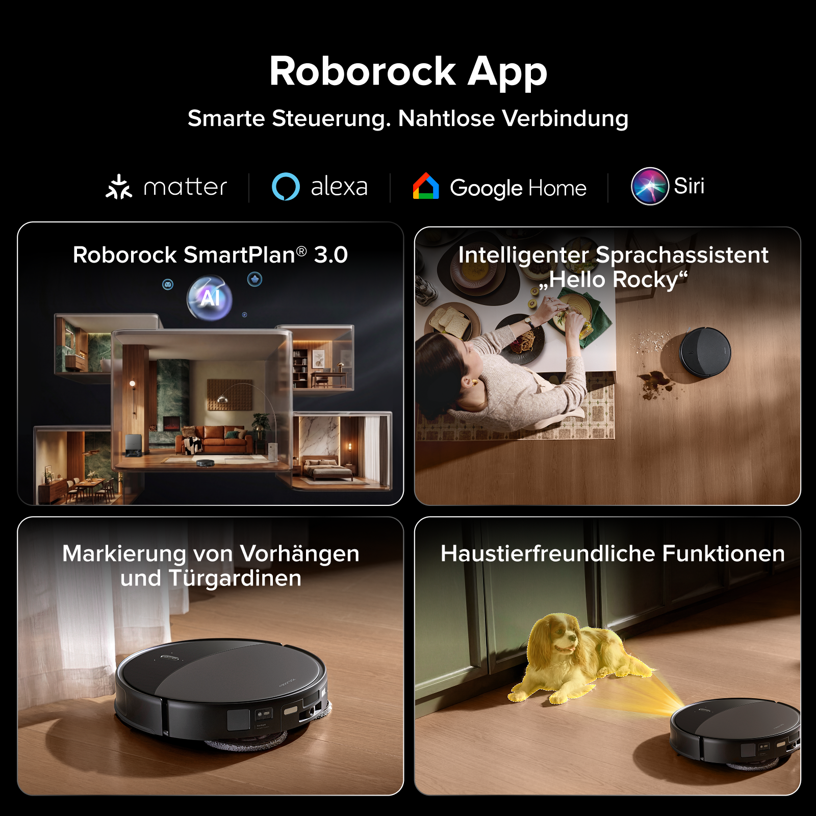Roborock Saros 20 mit Wischfunktion und StarSight-Navigation, ultraflach