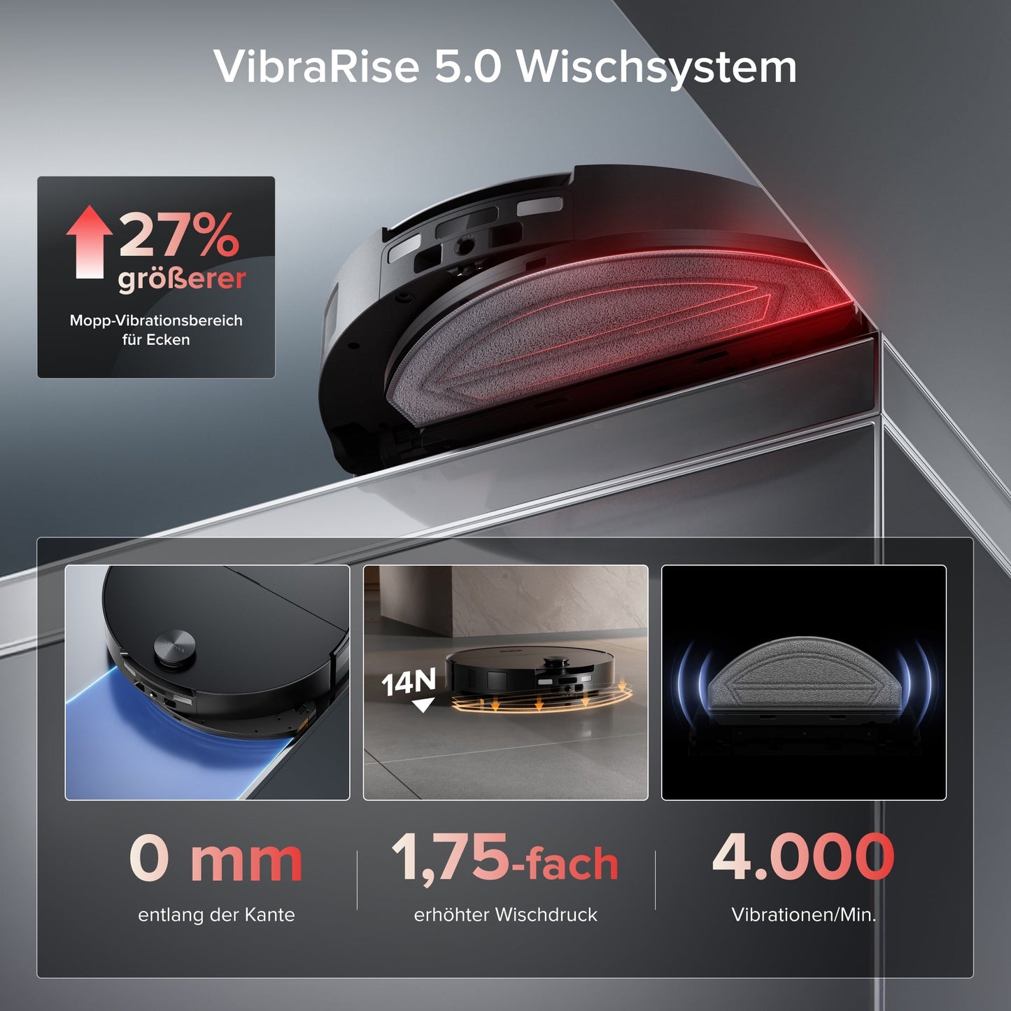 Roborock Saros 20 Sonic Saugroboter mit Wischfunktion in Schwarz, ultraflaches Design