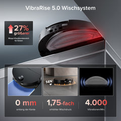 Roborock Saros 20 Sonic Saugroboter mit Wischfunktion in Schwarz, ultraflaches Design