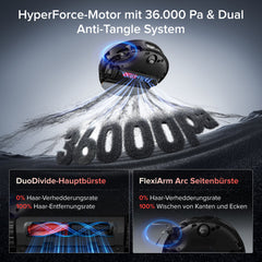 Roborock Saros 20 Sonic in Schwarz mit Heißwasser-RockDock und VibraRise Wischsystem