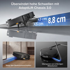 Roborock Saros 20 Sonic Saug- und Wischroboter in Schwarz für Hartboden und Teppich