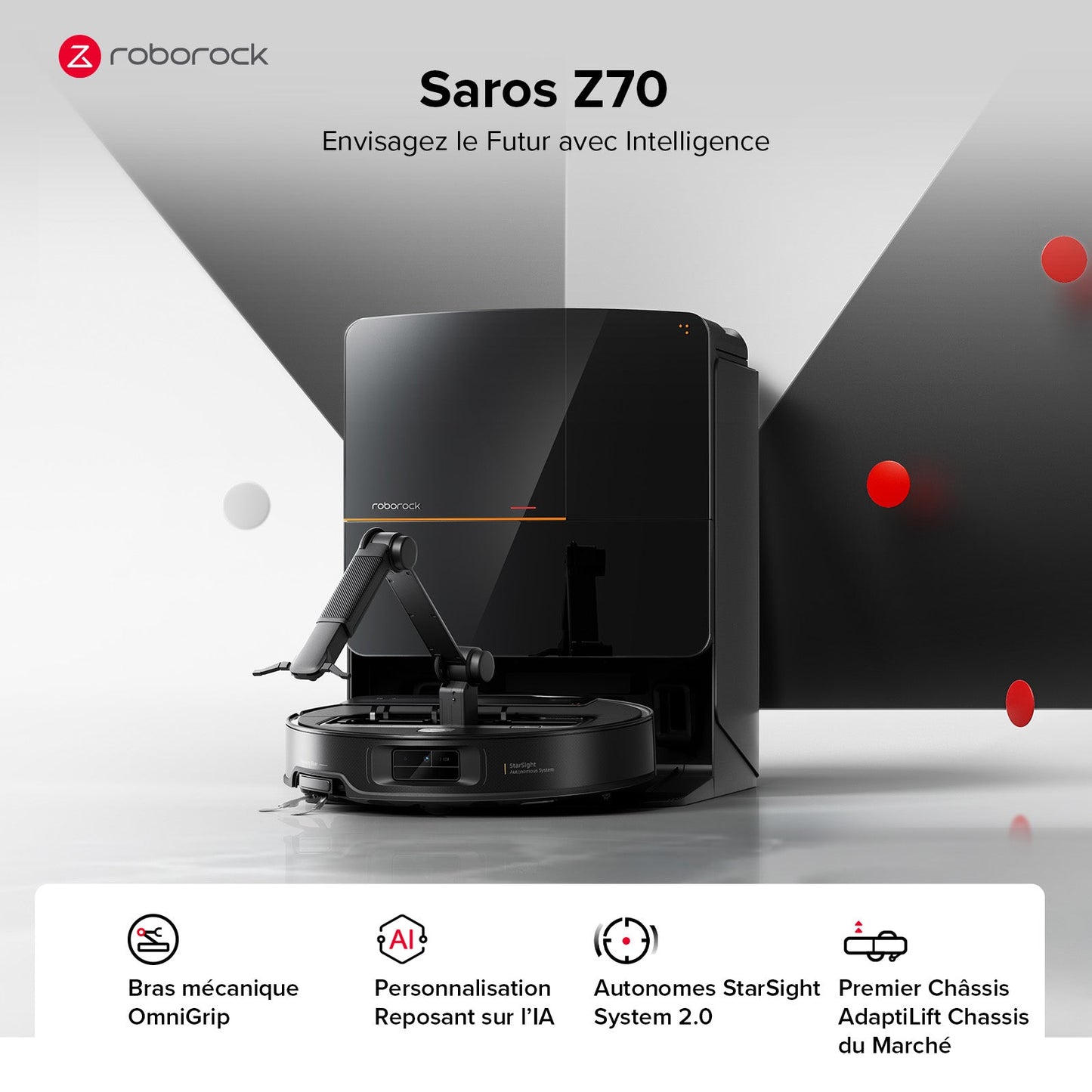 Roborock Saros Z70 Saug- und Wischroboter mit Multifunktions-Dock 4.0