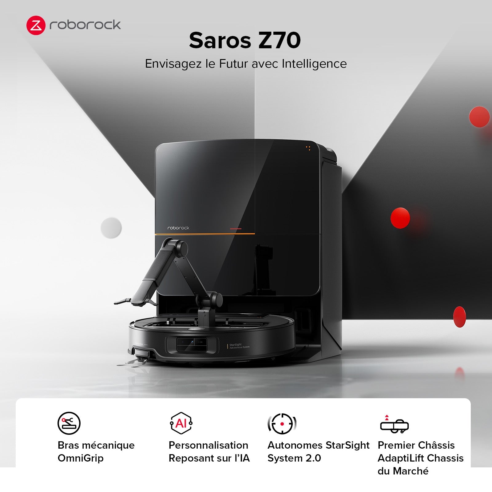 Roborock Saros Z70 Saug- und Wischroboter mit Multifunktions-Dock 4.0