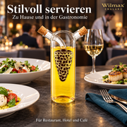 Wilmax Öl- und Essigflasche 250/50 ml Transparent Glas – Anwendungs- oder Detailansicht; Lieferumfang: 1 Stück