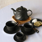 Wilmax Espressotasse mit Untertasse 75 ml 2er-Set Schwarz Porzellan – Anwendungs- oder Detailansicht; Lieferumfang: 2 Stück
