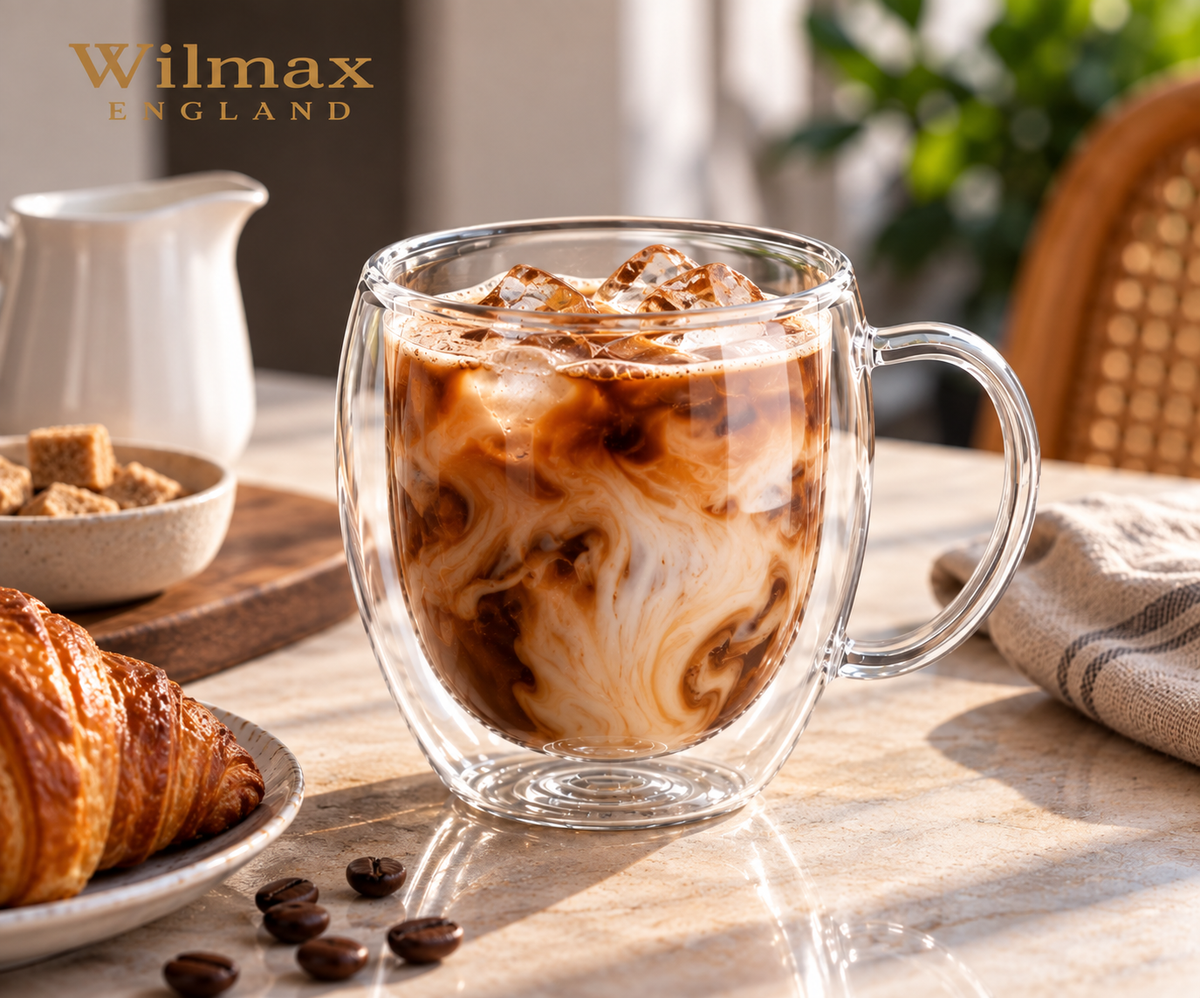 Wilmax Doppelwandige Tasse 500 ml 6er-Set Transparent – Anwendungs- oder Detailansicht; Lieferumfang: 6 Stück