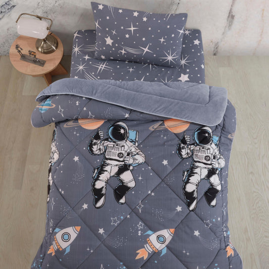 Astronaut Wellsoft Schlafset 135x200 und 155x220 cm mit Laken und Kissenbezug