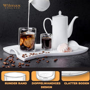 Wilmax Doppelwandiges Thermoglas 400 ml 4er-Set Transparent – Anwendungs- oder Detailansicht; Lieferumfang: 4 Stück