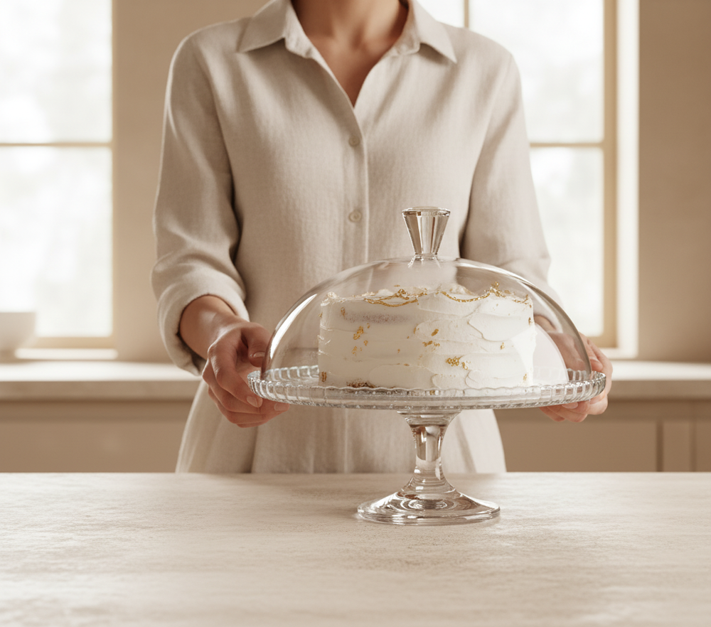 HELDENA Kuchenplatte Ø32 cm – mit Fuß