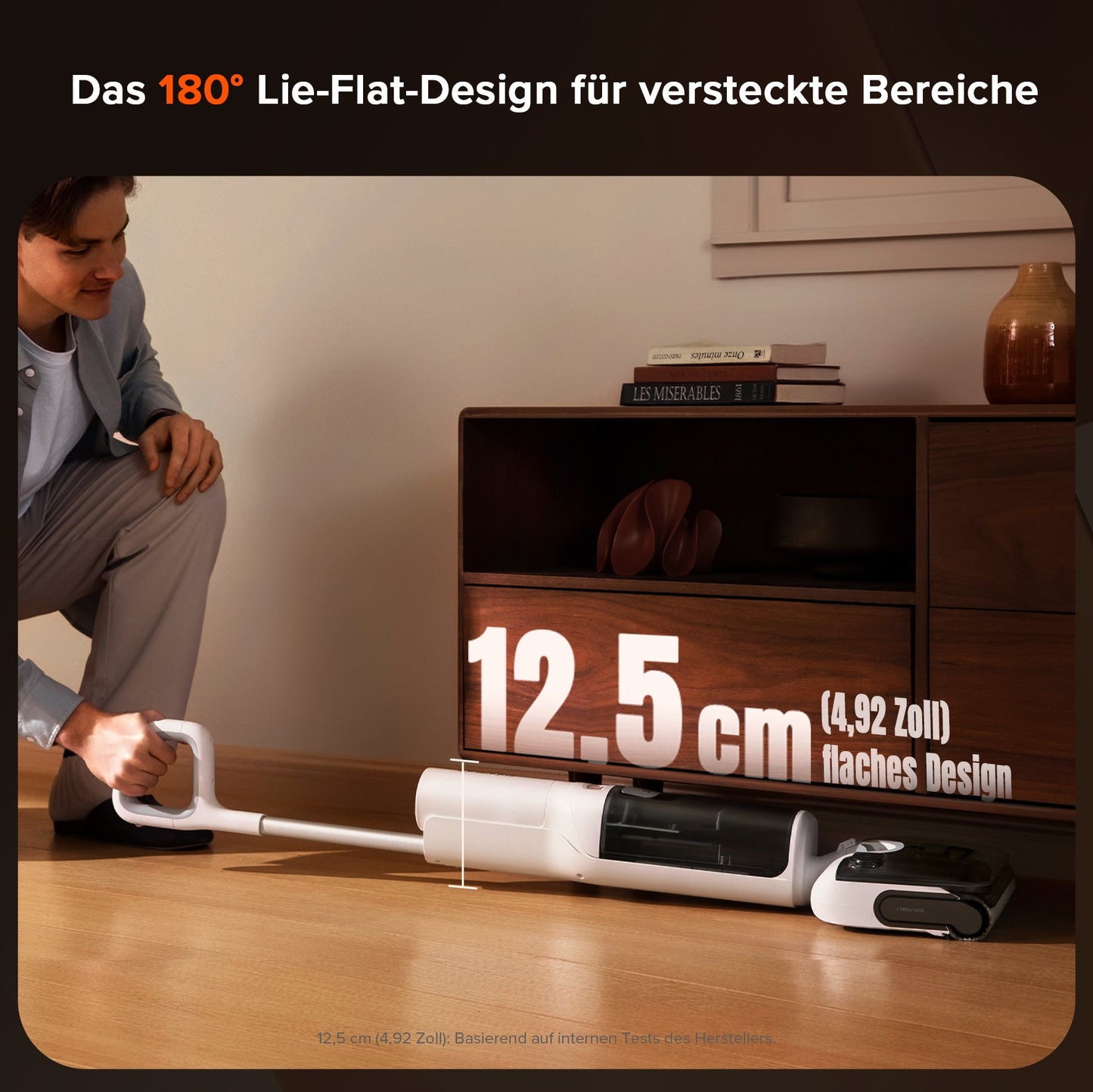 Selbstreinigungsstation F25 RT spült Walze automatisch nach Reinigung