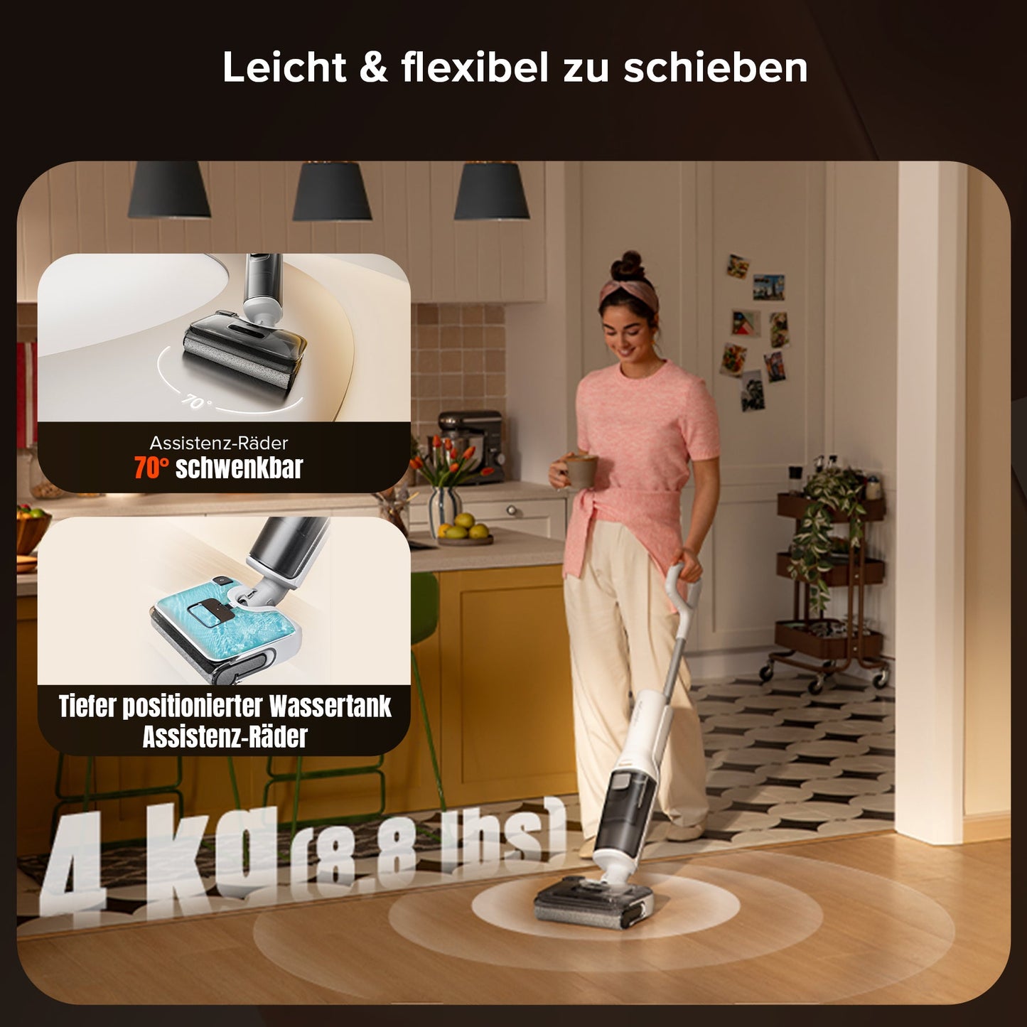 F25 RT Ladestation kompakt weiß für kleine Haushalte Budget-Wischsauger