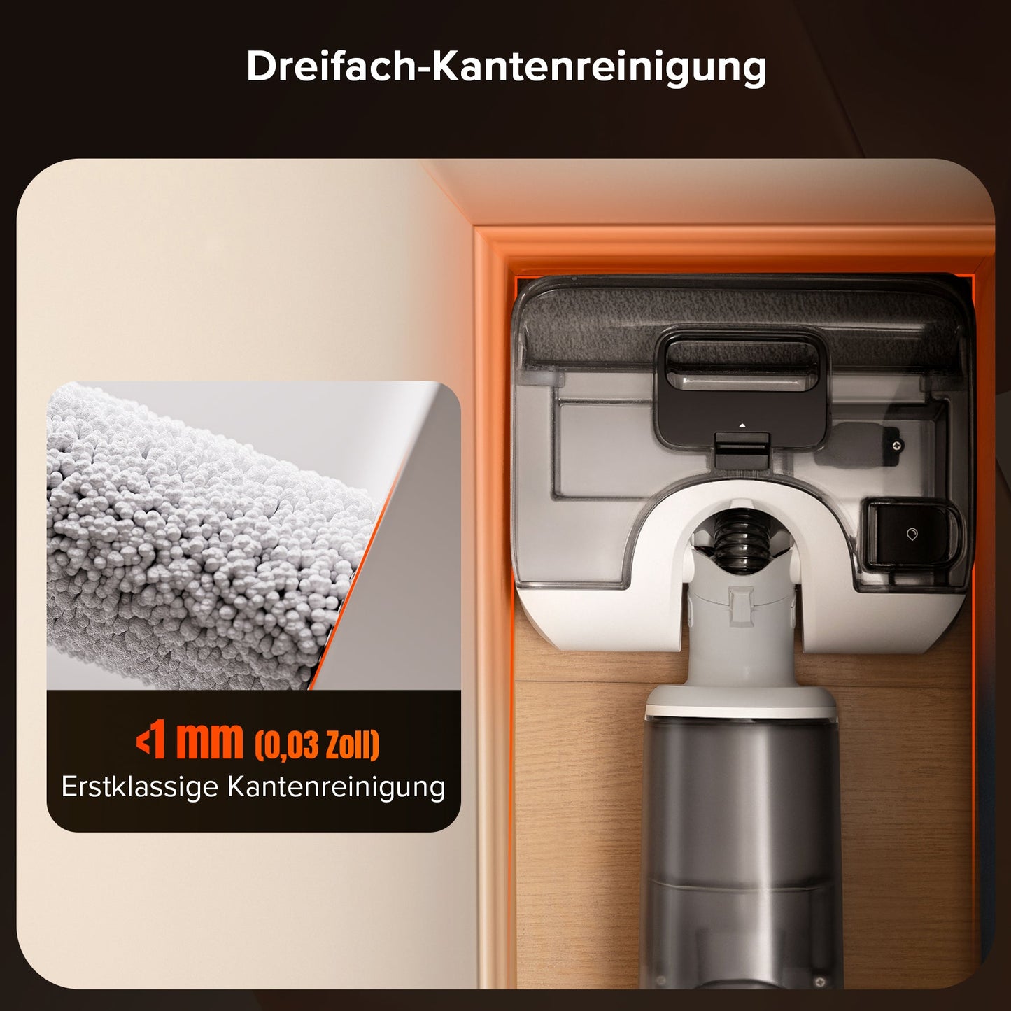 F25 RT JawScrapers-Walze keine Haarverhedderung Nahaufnahme