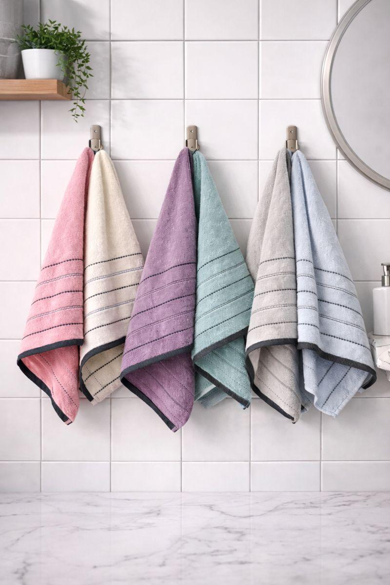 HELDENA Handtuch-Set 6-teilig – 50×90 cm, Mehrfarbig