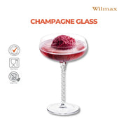 Wilmax Champagnerschale 300 ml 2er-Set Transparent – Crystalline – Anwendungs- oder Detailansicht; Lieferumfang: 2 Stück