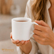 Wilmax Becher 320 ml 6er-Set Weiß Porzellan – Anwendungs- oder Detailansicht; Lieferumfang: 6 Stück