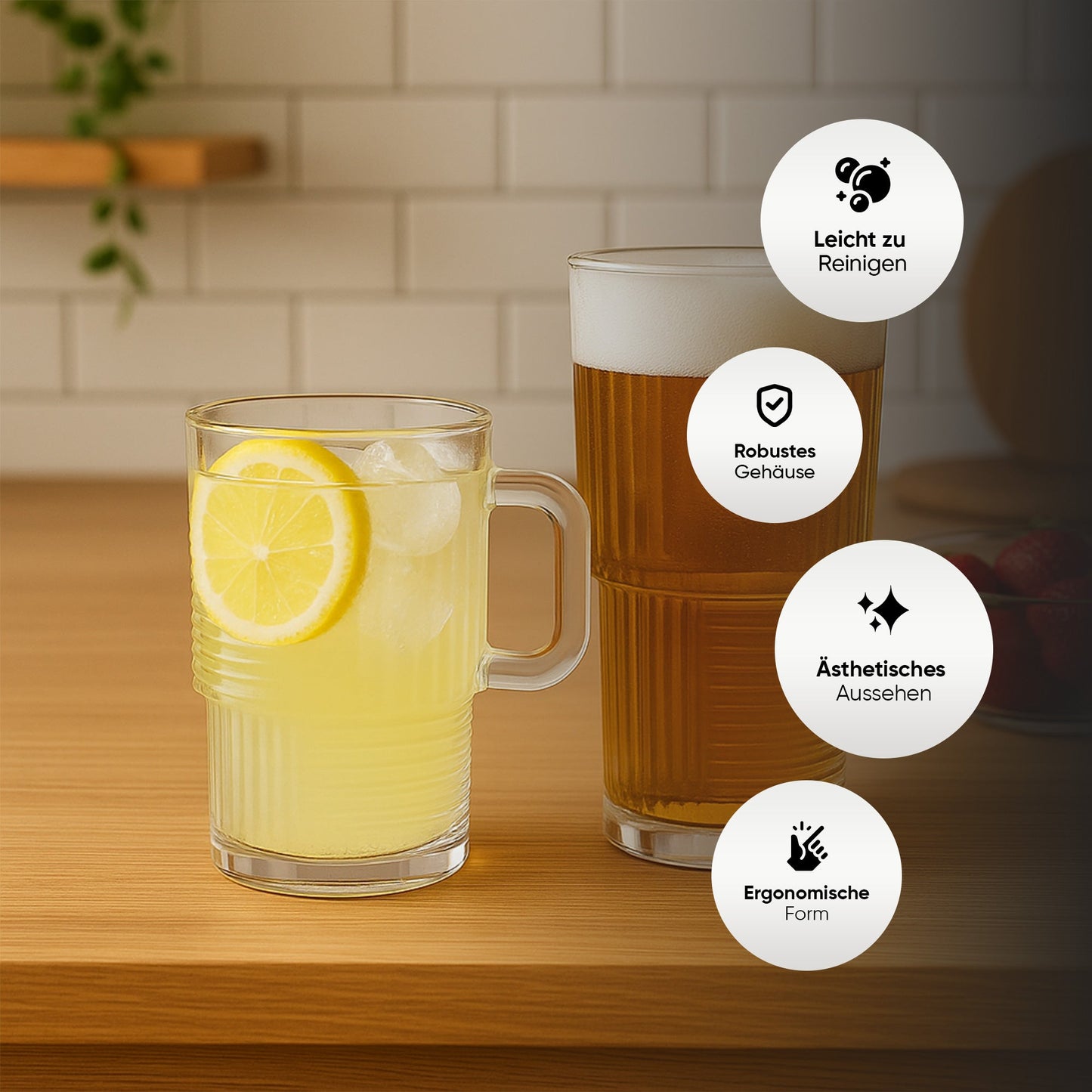 LAV Helen Gläser-Set 18-tlg. für Longdrinks Tee und Haushalt