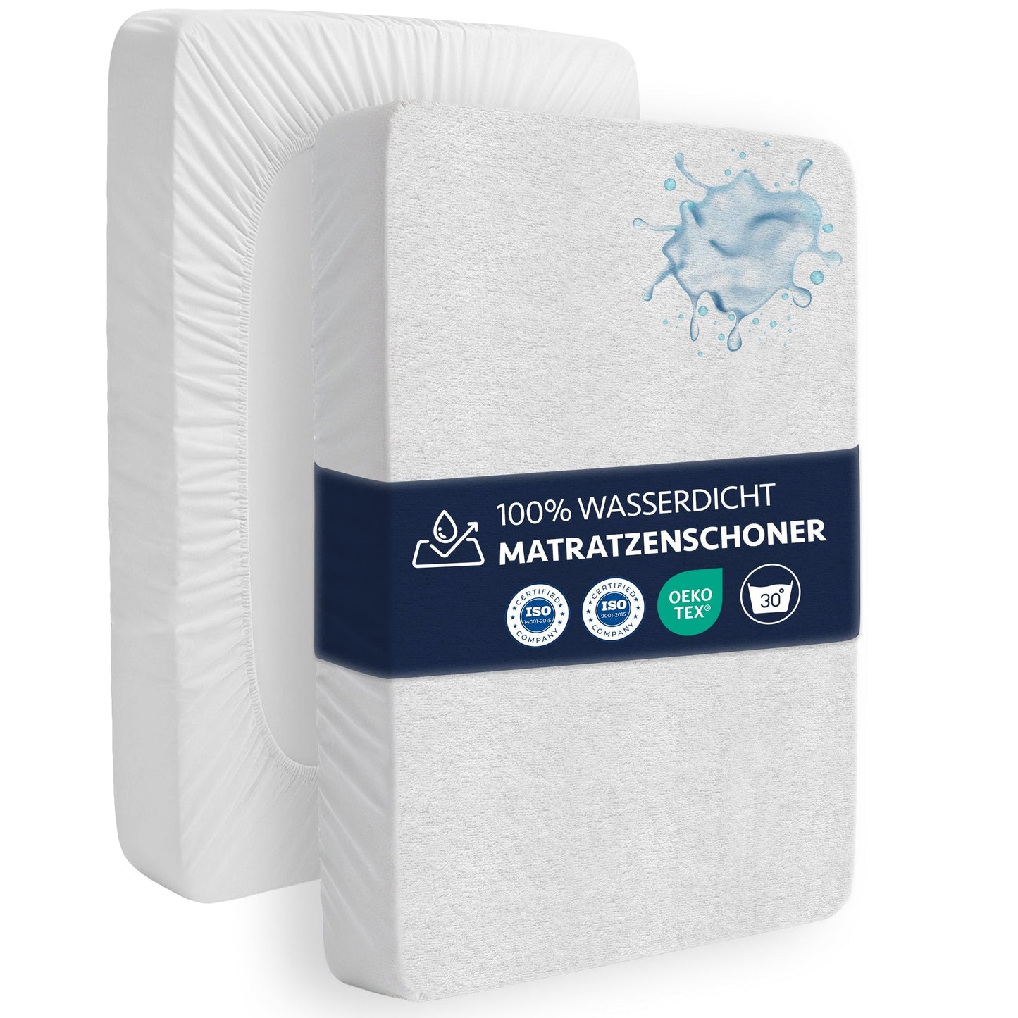 Wasserdichter Matratzenschoner für Matratzen aus Mikrofaser – Pamukkale Powder, Grau