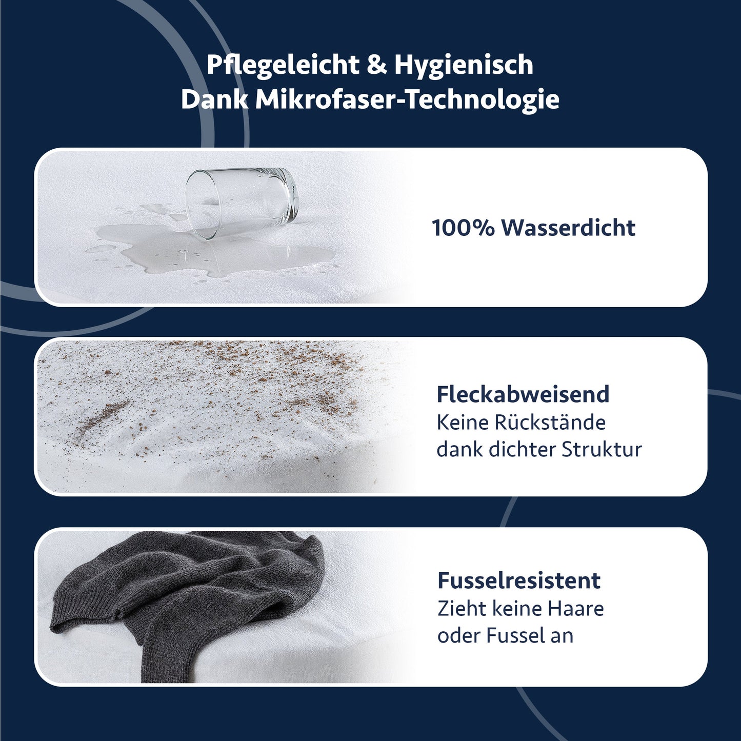Wasserdichter Matratzenschoner für Matratzen aus Mikrofaser – Pamukkale Powder, Grau