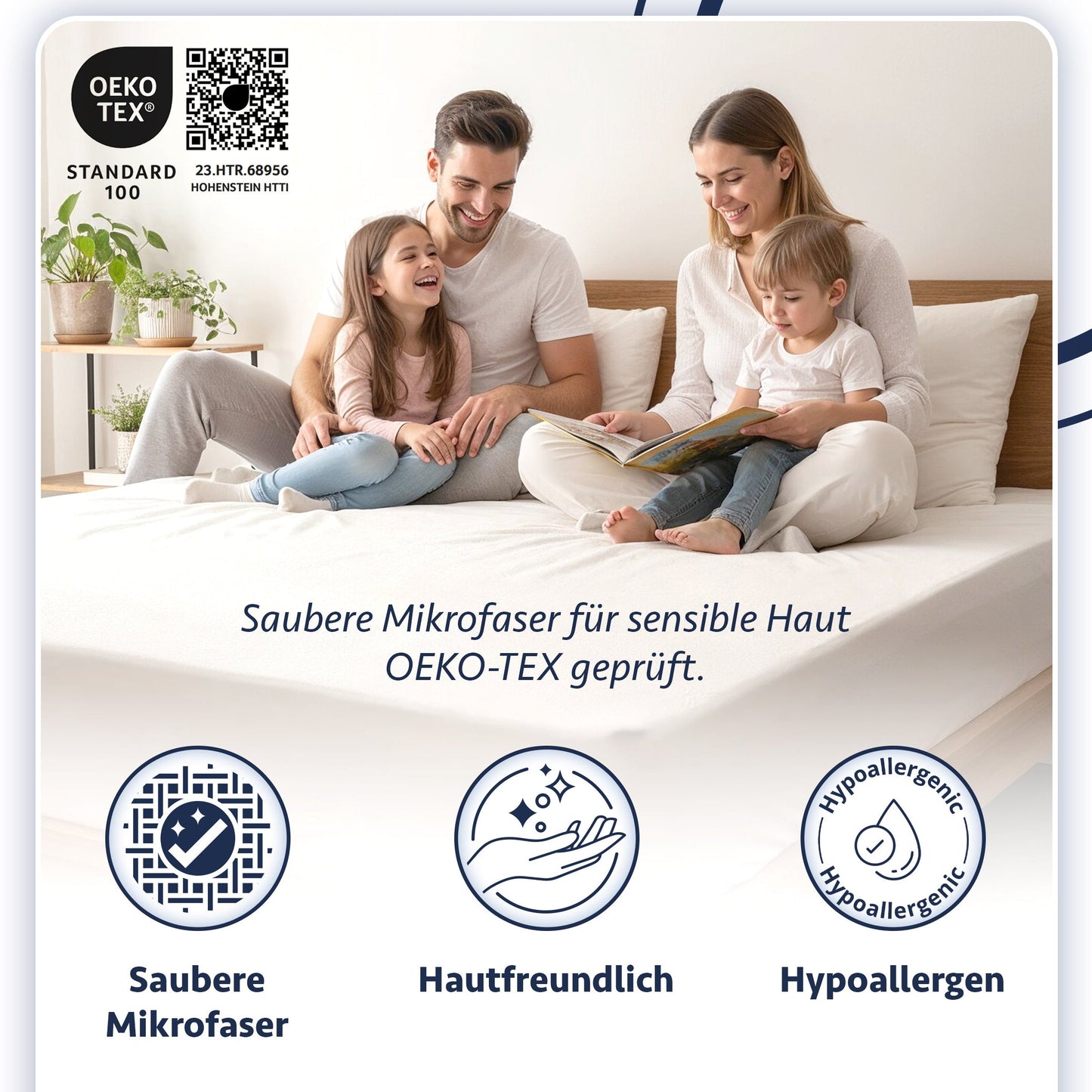 Wasserdichter Matratzenschoner für Matratzen aus Mikrofaser – Pamukkale Powder, Grau