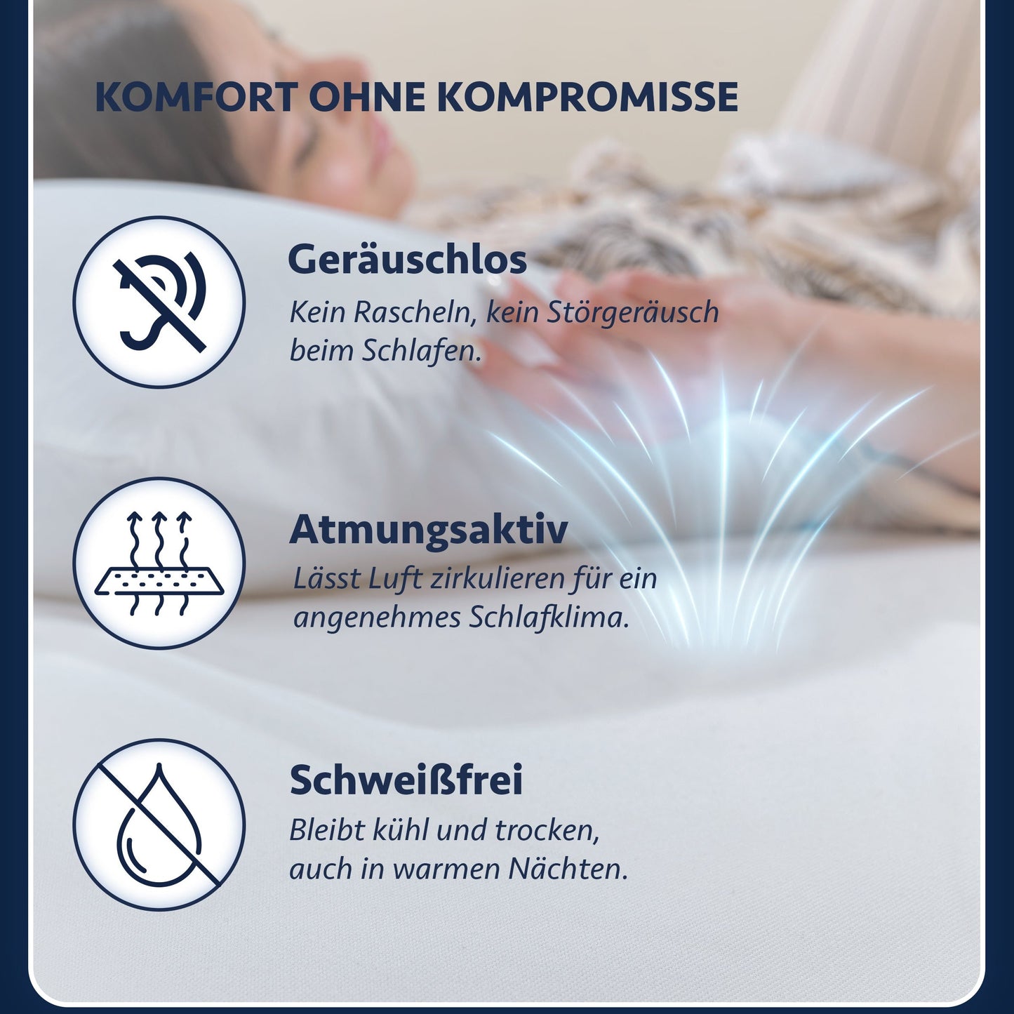 Wasserdichter Matratzenschoner für Matratzen aus Mikrofaser – Pamukkale Powder, Grau