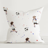 Fußball-Dekokissen „Fussball" im Design der französischen Nationalfarben