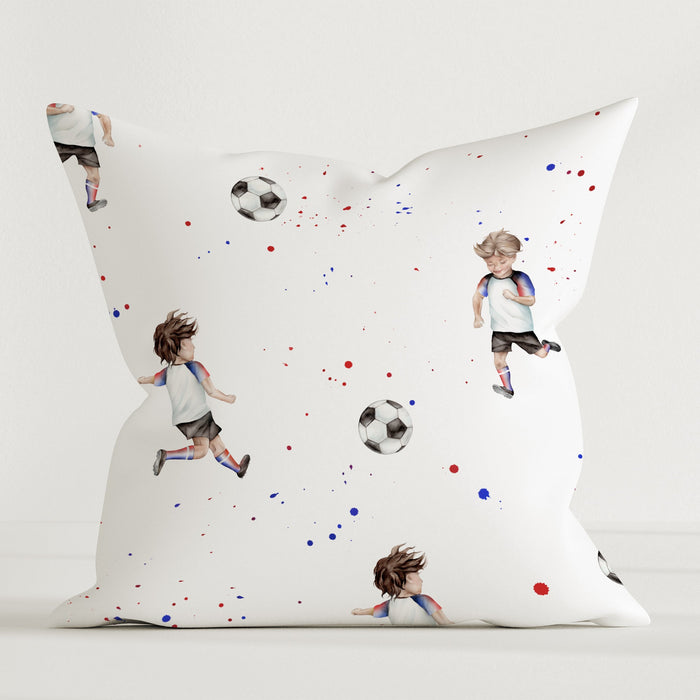 Fußball-Dekokissen „Fussball" im Design der französischen Nationalfarben