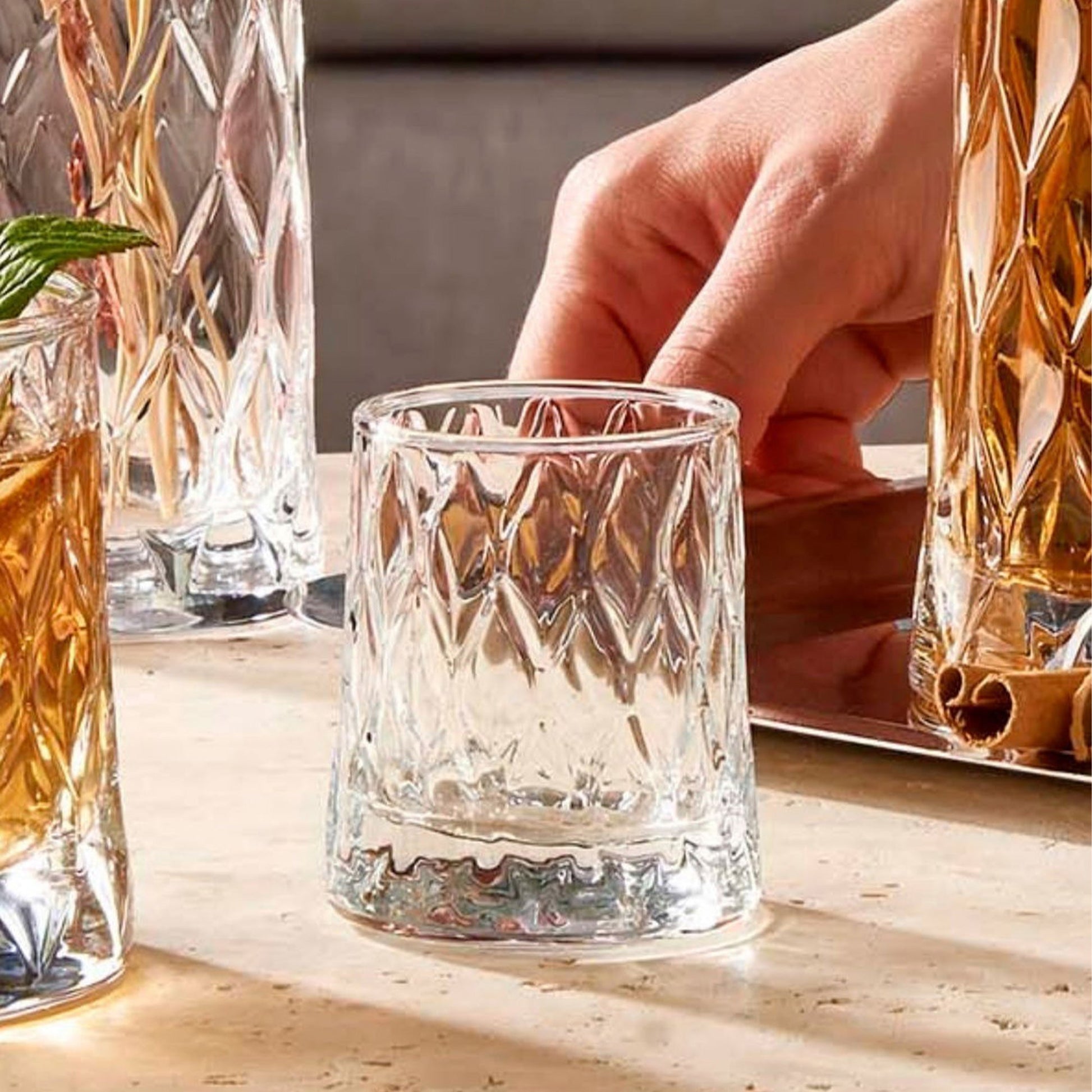Transparente Pasabahce Leafy Trinkgläser für Gäste, Dinner und die Hausbar zu Hause
