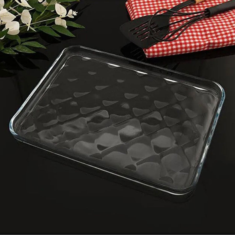 HELDENA Borcam flache Glas-Auflaufform 1025 ml, 32 × 25 cm
