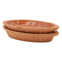 Terrakotta Auflaufform 600 ml von oben – glasierte Innenfläche für Küche und Tisch