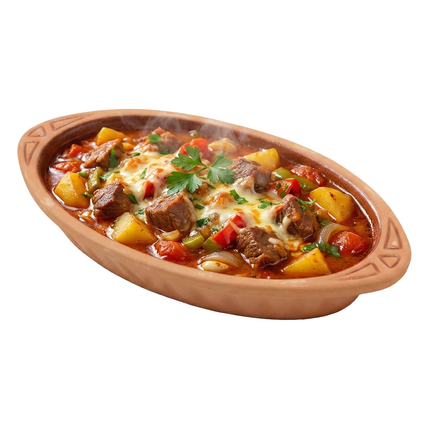 HELDENA Terrakotta Auflaufform 600 ml – Glasiert für Güveç & Auflauf