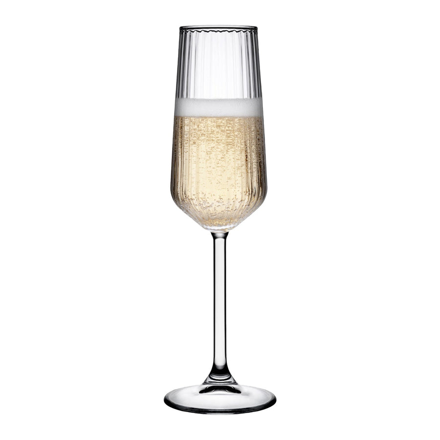 Sechs HELDENA Focus Champagnergläser 195 ml transparent für festliche Anlässe