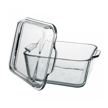 HELDENA Borcam quadratische Auflaufform 1000 ml mit Deckel