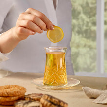 Zwölfteiliges Teeset Pasabahce Timeless 6 Gläser und 6 Untertassen für 6 Personen