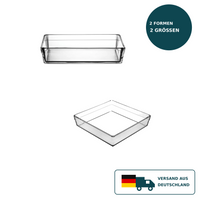 HELDENA Auflaufformen Set 2-tlg. – 2500 ml und 4100 ml aus Glas